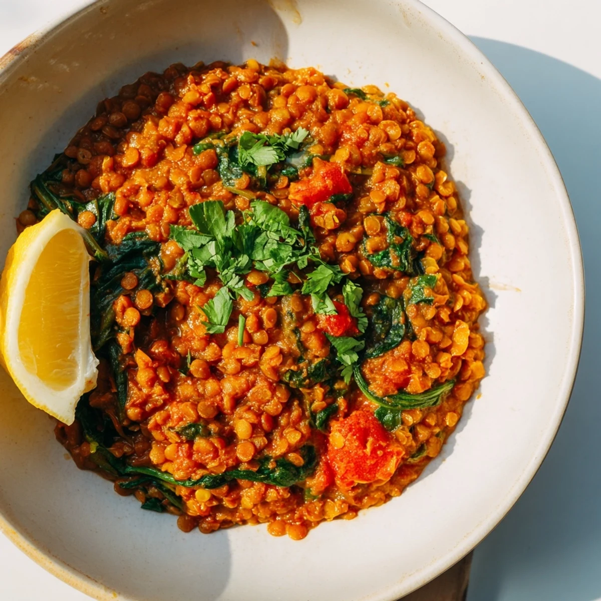 Savory Lentil Spinach Dahl