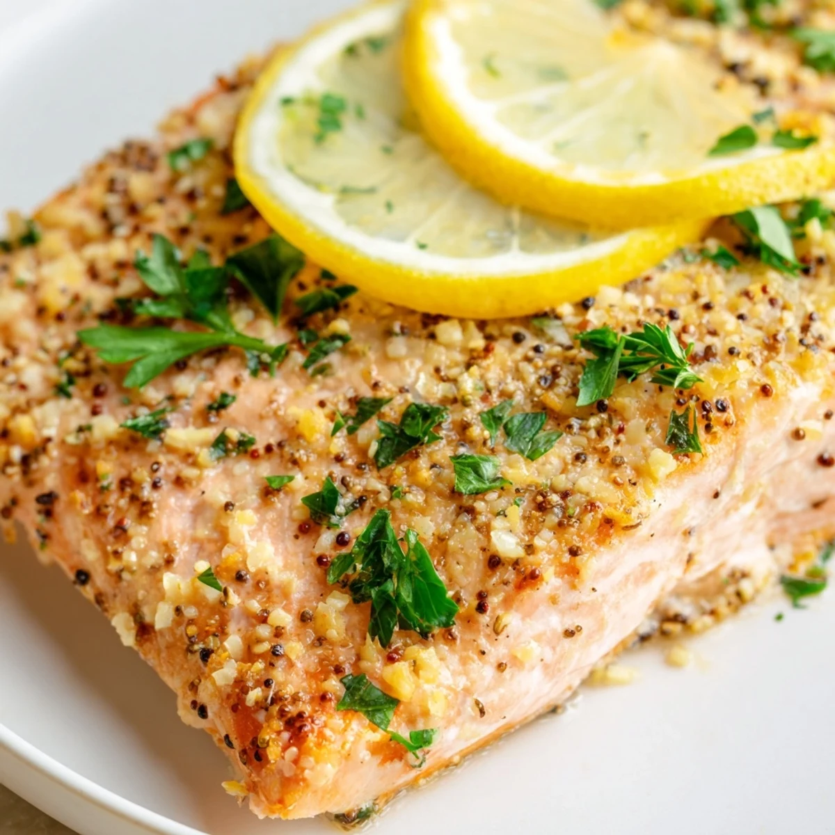 Flaky, oven-baked salmon fillets seasoned with lemon pepper, ready for a healthy weeknight dinner.  