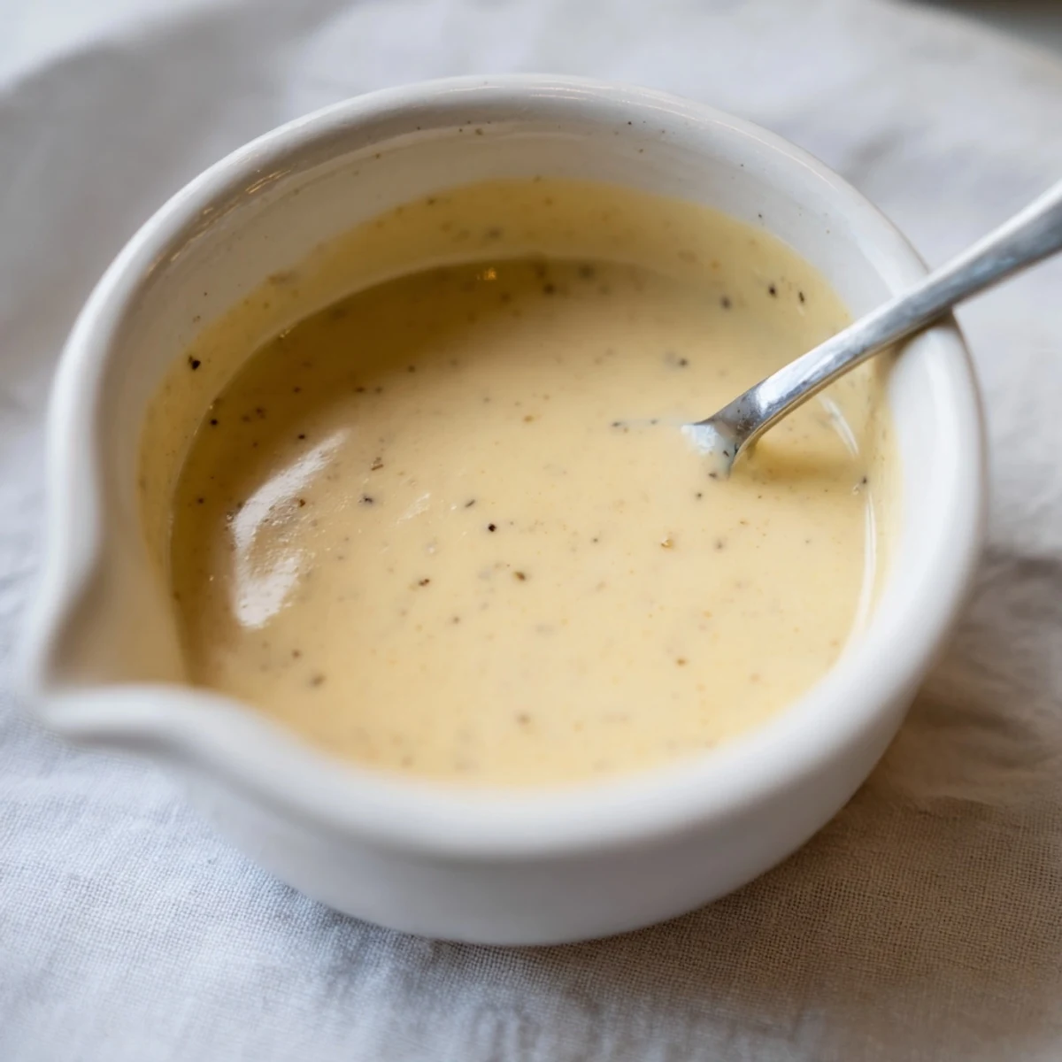Shiny Lemon Dijon Dressing in a jar beside roasted vegetables and grain bowl.