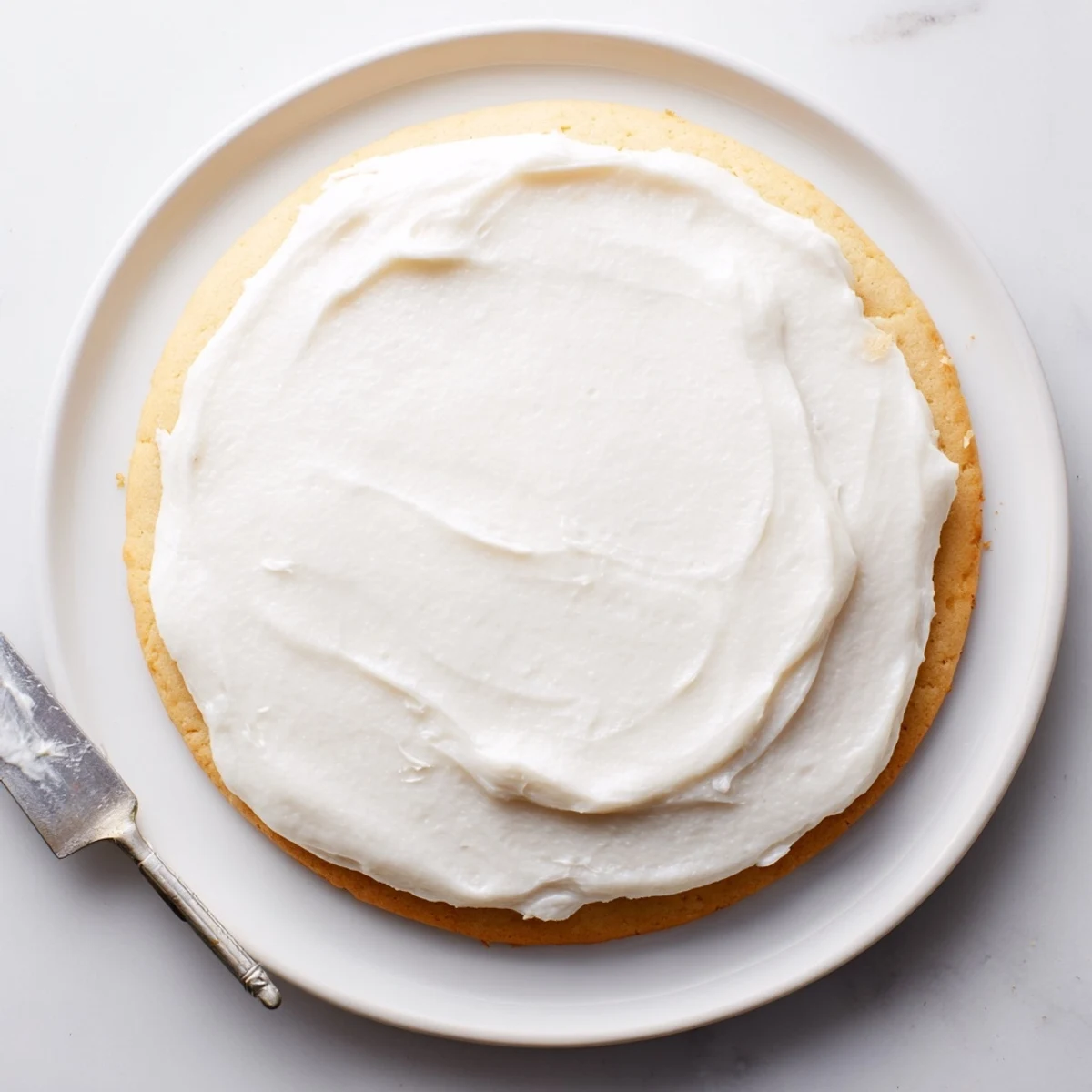 Bowl of vibrant Easy Sugar Cookie Frosting tinted pink, alongside decorated sugar cookies on a tray.