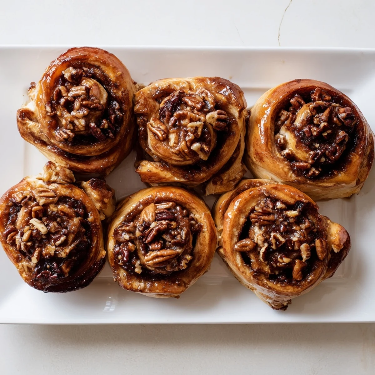 Soft pillowy Vietnamese cinnamon date sticky buns spiraled with chopped dates and brown sugar filling