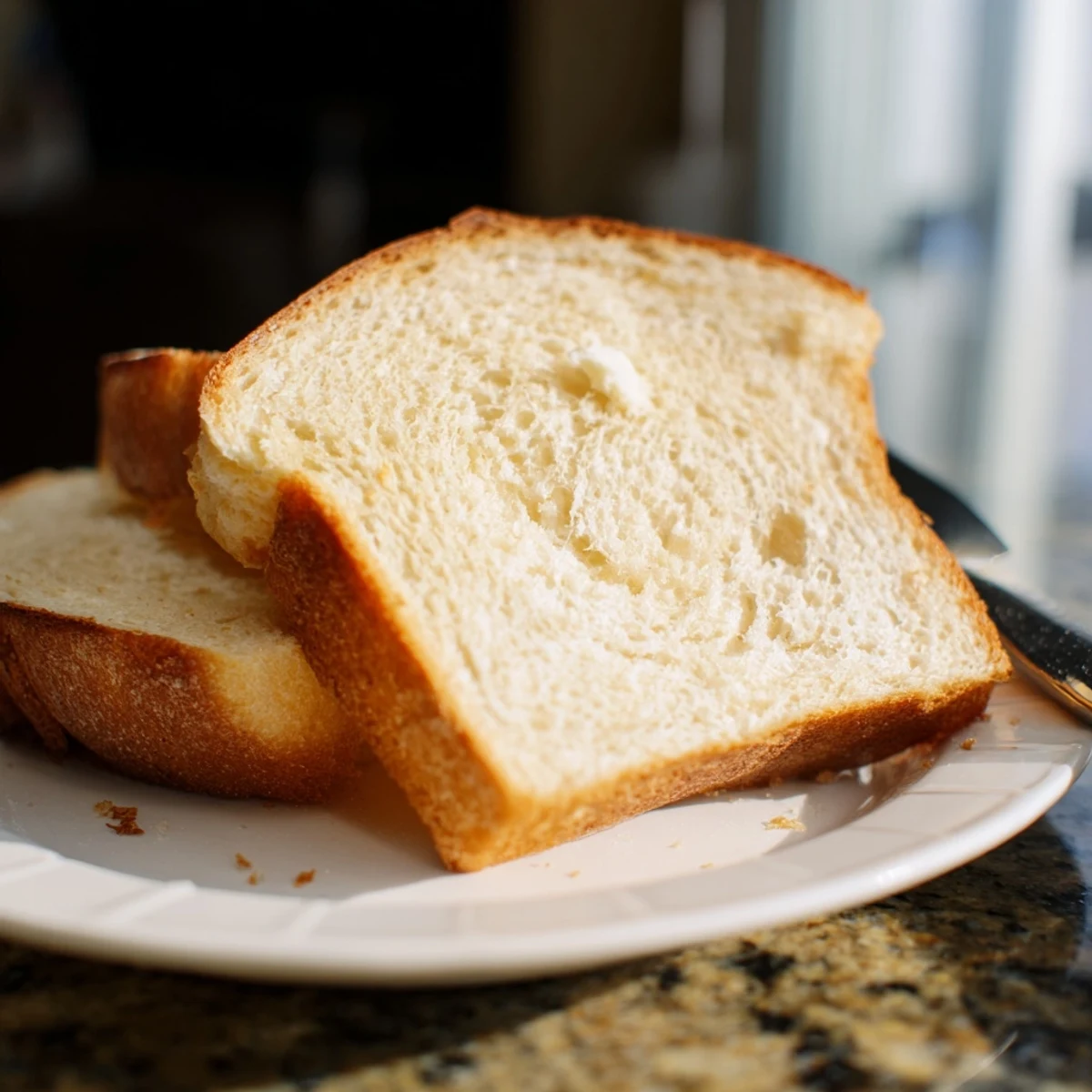 Golden brown stovetop bread with a soft interior, pan-fried to perfection without an oven