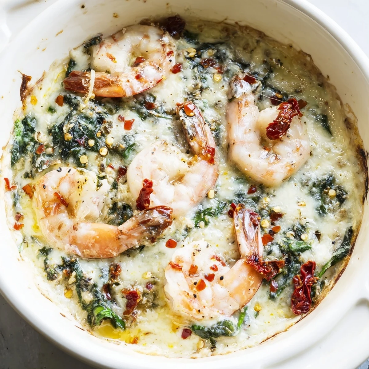 Low Carb Shrimp Tuscan Bake