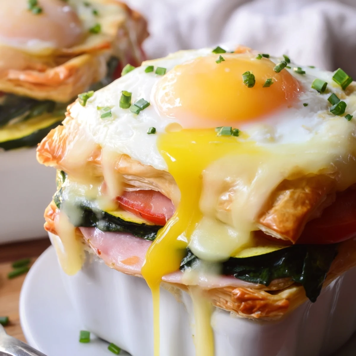 Baked Eggs Napoleon