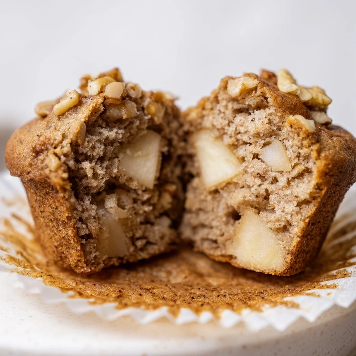 Warm Healthy Apple Cinnamon Greek Yogurt Muffins cooling on rack, cinnamon aroma