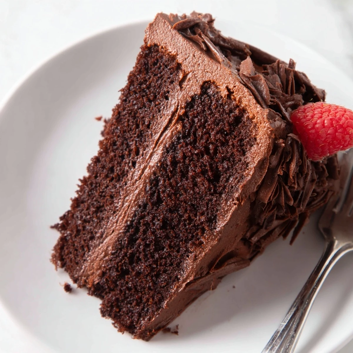Simple Chocolate Cake Recipe on wire rack cooling, glossy chocolate frosting